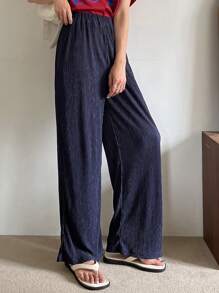FRIFUL Pantalon long unicolore simple décontracté pour femme pour un usage quotidien