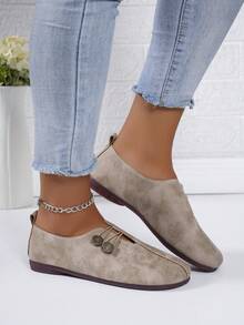 Damskie nowe, letnie, lekkie, wygodne, miękkie skórzane buty na płaskiej podeszwie - Morela - Zobacz 2