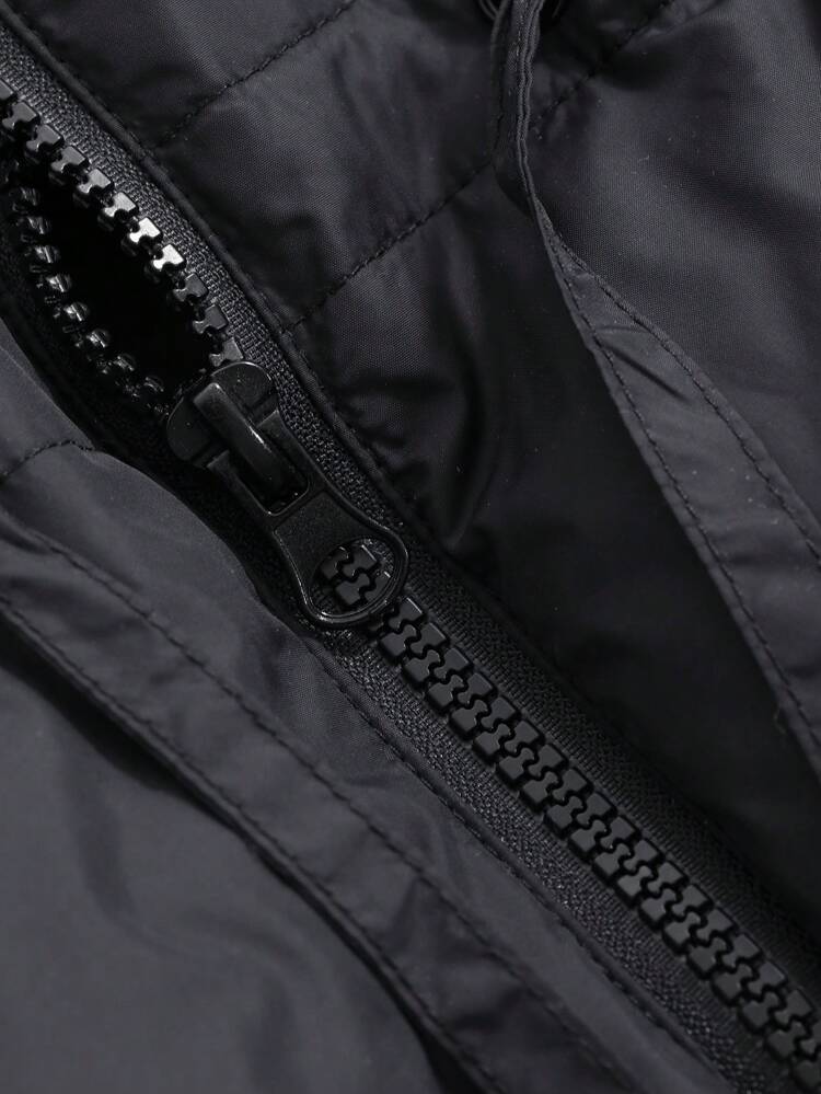 Women's Hooded Cinched Waist Loose Fit Long Sleeve Padded Coat, Winter Women Clothes, Padded Coat Women Jacket