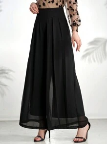 Modelyn Women's Solid Color Simple Daily Trousers - Black - View 6