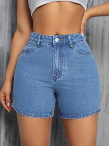 SHEIN Essnce Damen Lässig Denim Shorts für Alltags-Outfits