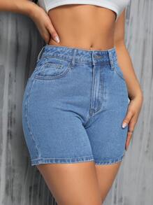 SHEIN Essnce Damen Lässig Denim Shorts für Alltags-Outfits
