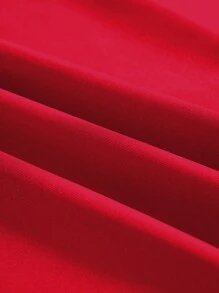 Sweetra Váy Maxi xếp ly đơn giản hàng ngày màu trơn cho nữ cho trang phục năm mới - Đỏ - Xem 6