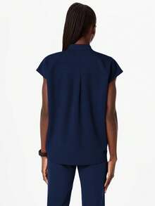 HOMEYEE Uniformkittel-Set mit Stehkragen, retro professionelle Pendler Business Sport Zweiteiler