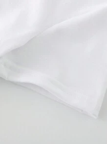 Basic Round Neck Short Sleeve T-Shirt With Simple Letter Slogan Print For Tween Boy Casual Wear - White - View 5