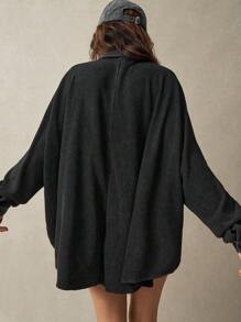 Bohemela Women's Black Washed College Back-To-School Casual Shirt For Vacation - Black - View 2