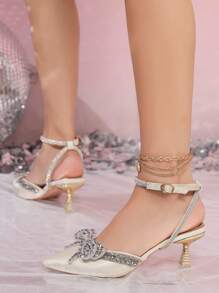 Fall/Winter 2025 Fashionable High Heeled Pointed Toe Women's Short Boots With Side Zipper And Sweater,Women Pumps