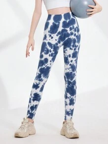 SHEIN Teen Girls' Printed Simple Daily Sports Pants, Long - Multicolor - View 1