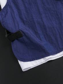 Jungen cooles Arbeitskleidung Westen- und Shorts Set, Frühlings- und Sommer tägliche Kleidung