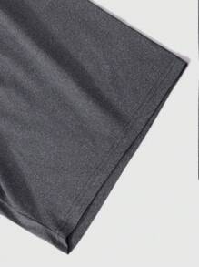 Set de 2 piezas de shorts de verano de unicolor para hombre para uso en casa