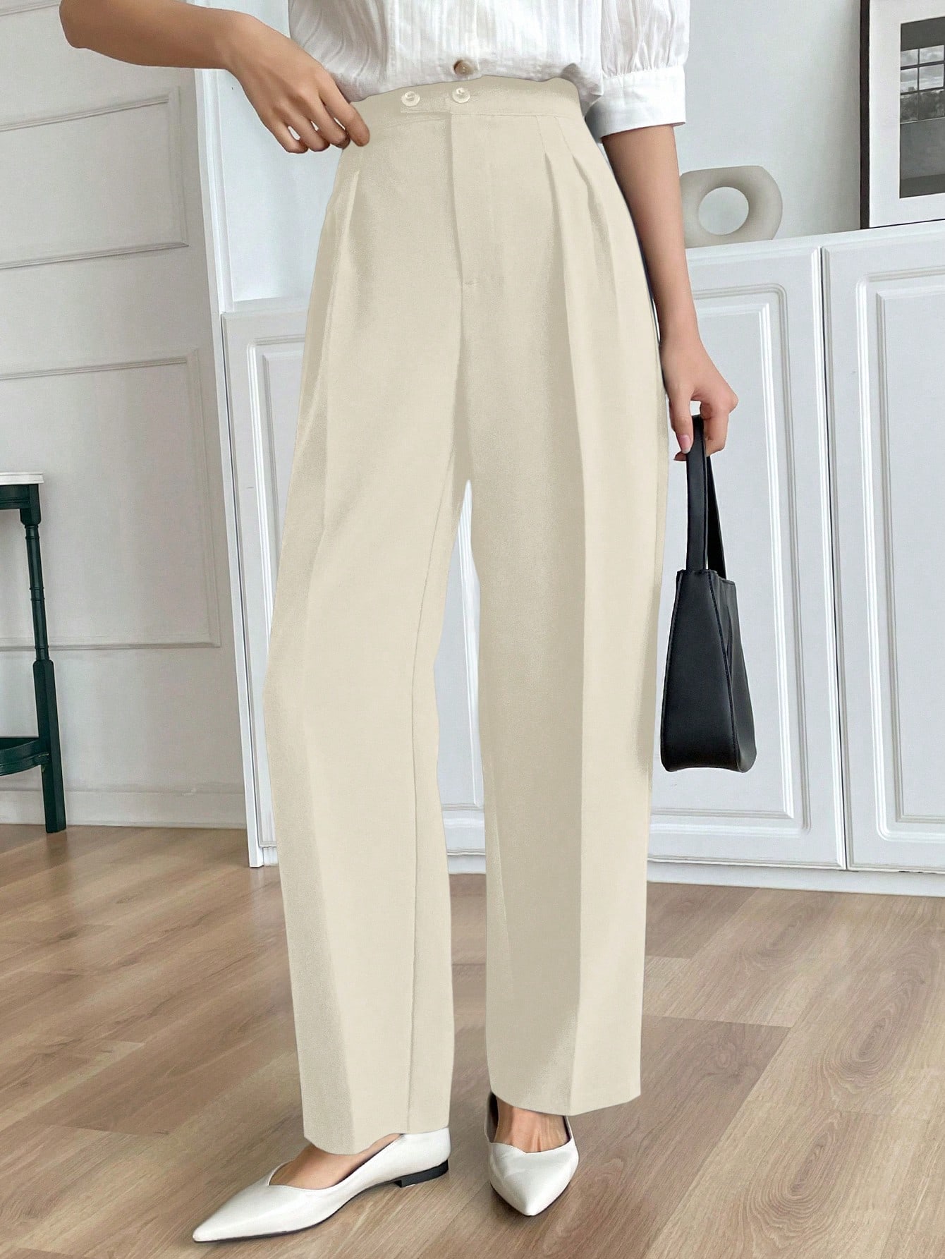 DAZY بنطلون كاجوال رجولي بمقاس مستقيم وتصميم كلاسي...