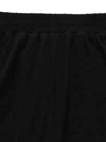 Chiquease Women's Summer Elegant Floral Mesh Short Sleeve Top And Long Pants Set - Black - View 6