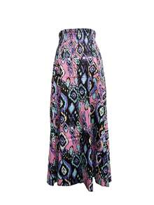 Gonna Lunga Elegante Con Stampa Floreale Per Donna Per Le Vacanze - Viola - Visualizzare 2