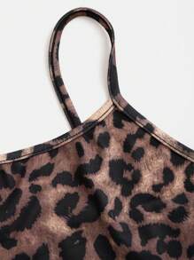 Chiquease Women's Leopard Print Cami Top And Long Pants Set, Simple Daily Wear - Multicolor - View 7