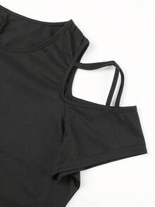 Plus Size Off-Shoulder Casual Dress With Side Pockets