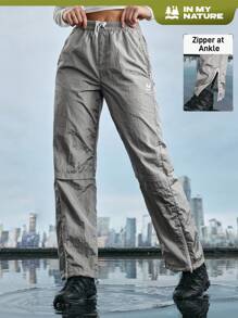 In My Nature Pantalones deportivos a prueba de viento para mujer, para senderismo, correr, entrenar, ideal para desplazarse por la ciudad - Plateado - Ver 1