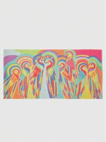 LOURDES VILLAGOMEZ Artist 1pc Parrot Pattern PVC Non-Slip Carpet, Holiday, Valentine's Day - Multicolor - View 1