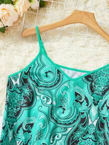 SHEIN LUNE 2入組女士隨機花卉印花套裝 - 綠色 - 查看 6