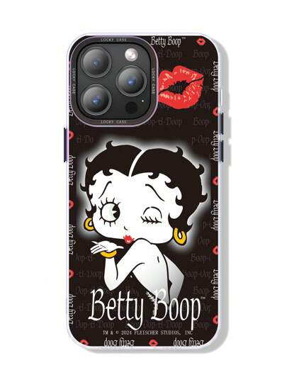 Betty Boop | ROMWE 1pc Cartoon Character & Lips Pattern Laser Phone Case