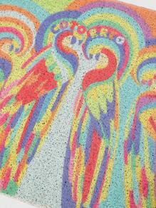 LOURDES VILLAGOMEZ Artist 1pc Parrot Pattern PVC Non-Slip Carpet, Holiday, Valentine's Day - Multicolor - View 2