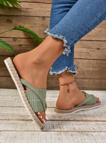 Sandalias de playa modernas para mujer, separador de dedos, tamaño grande, para vacaciones al aire libre - Multicolor - Ver 6