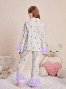 SHEIN Tween Girls Pyjamas - Mauve Purple - View 3