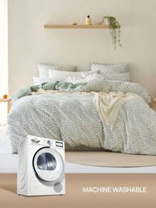 2/3pcs [100% Cotton]Supersoft Reversible Floral Print Duvet Cover Bedding Set, Vacay Style Lightweight Cloud-Like Feel Bedding, Wrinkle-Resistant, Shrink-Resistant, Duvet Cover*1 Pillowcase*1/2 - Multicolor - View 11