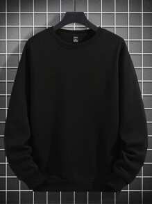Manfinity 1pc Men's Casual Arched Slogan Printed Crew Neck Sweatshirt, Fall/Winter Gift For Dad