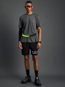 Acti Log Boyfriend Style Men's Printed Character Slogan Short Sleeve Sport T-Shirt - Dark Grey - View 1