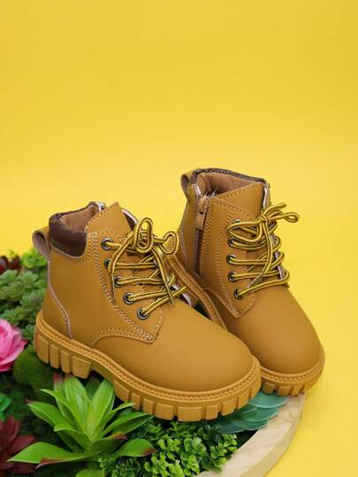 新款秋冬女童靴休闲童鞋儿童高帮靴街头小童短靴