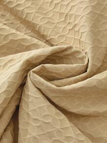 Modelyn Đầm không tay cổ chữ V Jacquard thanh lịch dành cho nữ có cổ yếm - Màu Khaki - Xem 5