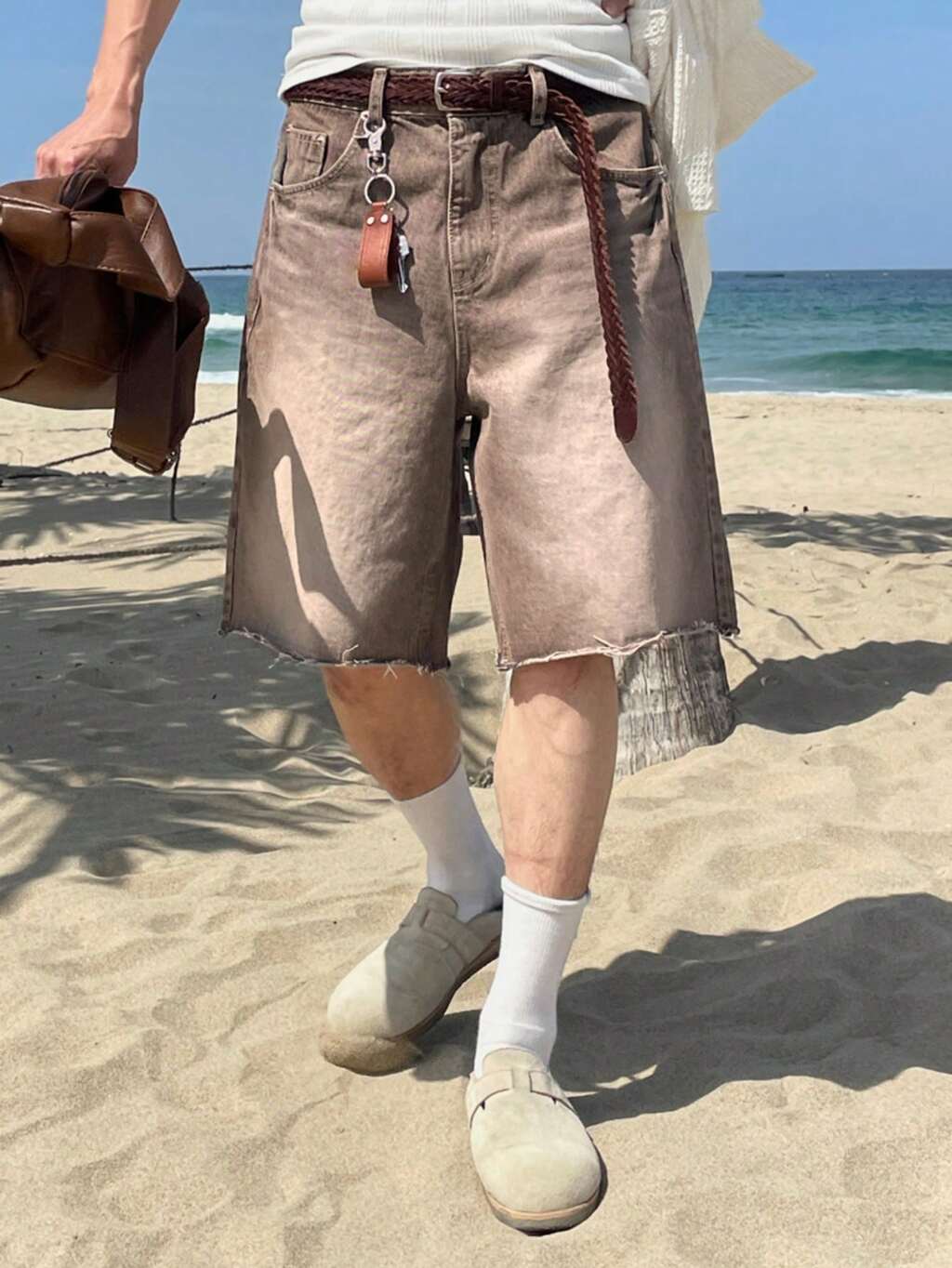 Men's Plain Denim Shorts Jorts, Summer