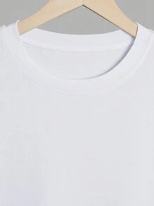 Manfinity Dauomo Zomer-T-shirt met ronde hals, korte mouwen en slogan voor heren