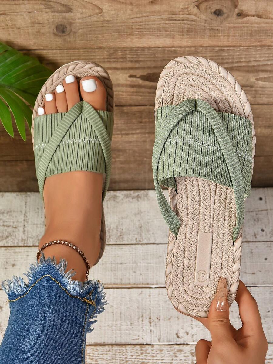 Sandalias de playa modernas para mujer, separador de dedos, tamaño grande, para vacaciones al aire libre
