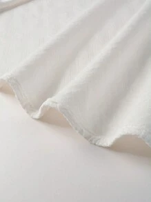Manfinity Homme Conjunto de camisa de manga corta y pantalones cortos unicolor para hombre, informales, verano - Blanco - Ver 6