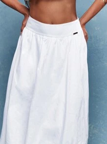 MISSGUIDED Bubble Hem Fluffy Maxi Skirt - White - View 3