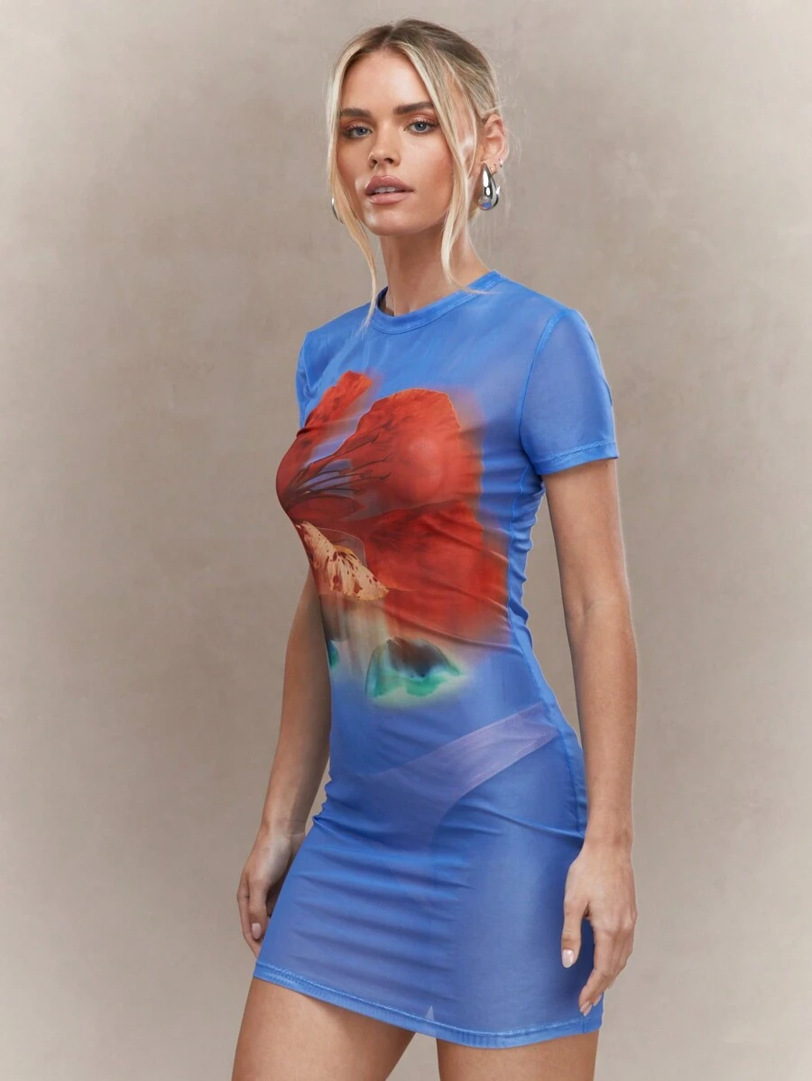 bodycon t shirt dress Roundneck Mini Bodycon T-Shirt Dress – Rosio