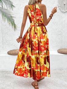 Breezaya Women's Open Shoulder Ruffle Holiday Casual Dress - Yellow - View 2