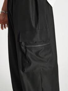 Manfinity NXTstreet Men's Loose Woven Jogger Pants - Black - View 3