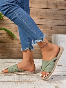 Sandalias de playa modernas para mujer, separador de dedos, tamaño grande, para vacaciones al aire libre - Multicolor - Ver 4