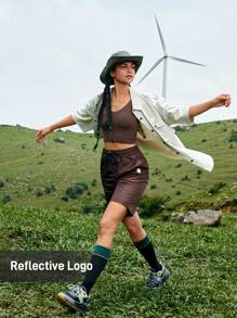In My Nature Women's High-Waisted Outdoor Shorts For Urban Commute, Travel, Hiking And Sports
