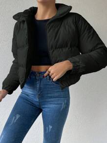 EURMUSE Chaqueta De Manga Larga Con Cuello Alto - Negro - Ver 5