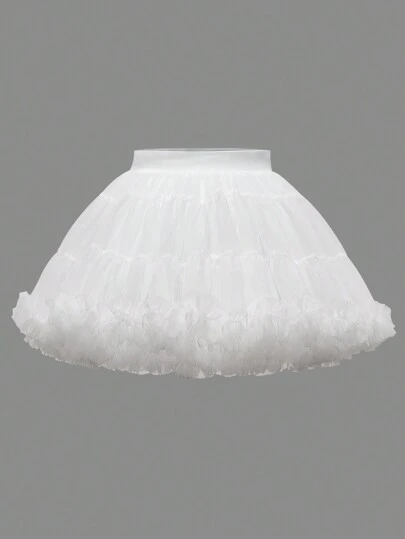 Sparklyn Baby Girls' Elegant, Gorgeous, And Lovely Pink Tulle Puff Skirt, Perfect For Parties In Spring And Summer