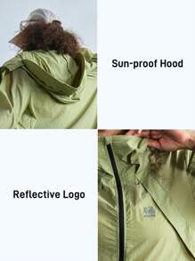 In My Nature Women's Outdoor Sports Urban Commuting Jacket, Lightweight Loose Hooded Coat - Olive Green - View 7