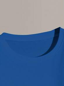 Men's Casual Poker Print Round Neck Short Sleeve T-Shirt, Suitable For Commuting, Summer