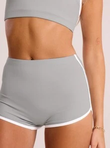 Musera Sport Quần đùi bikini có viền tương phản, thích hợp cho Padel, Tennis, Pickleball, tập gym, thể dục mùa hè. - Xám - Xem 3
