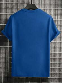 Men's Casual Poker Print Round Neck Short Sleeve T-Shirt, Suitable For Commuting, Summer