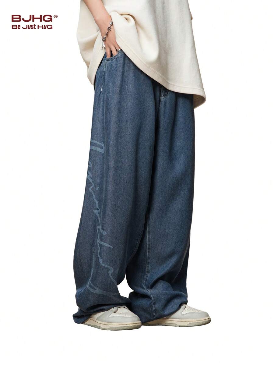 BJHG Men's Lightweight And Cool Jeans For Summer, Design - Blue - View 1