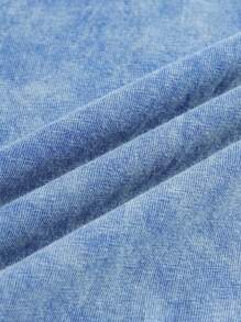 ROMWE MEN Street Life 男式赛车夏季字母印花圆领休闲混色背心，学校 - 藍色 - 查看 6