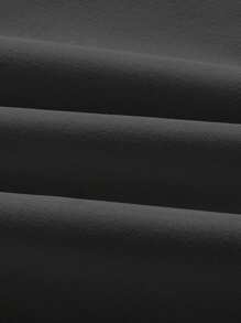 SHEIN MOD سروال مخطط باللون الأبيض والأسود ذو حزام كبير بأسلوب عتيق مقاس كبير، لون مشمشي